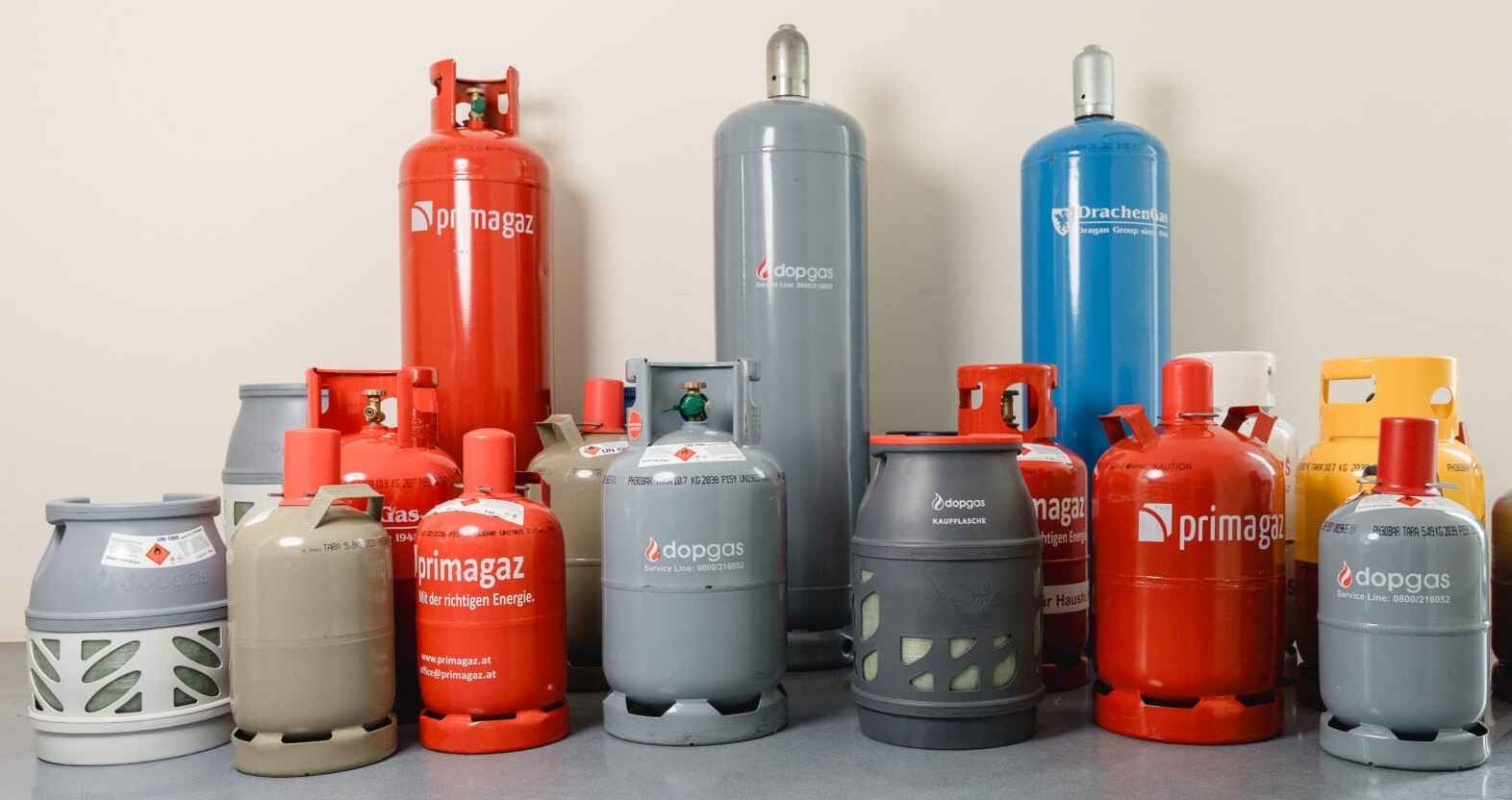 dop gas Gasflaschen